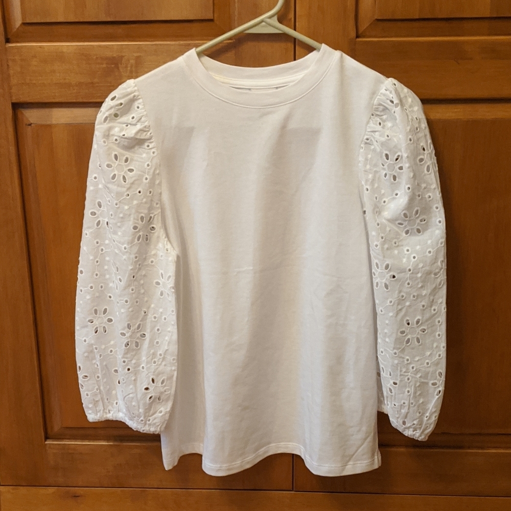 NWT A New Day Fresh White 3/4 Sleeve XS Blouse
